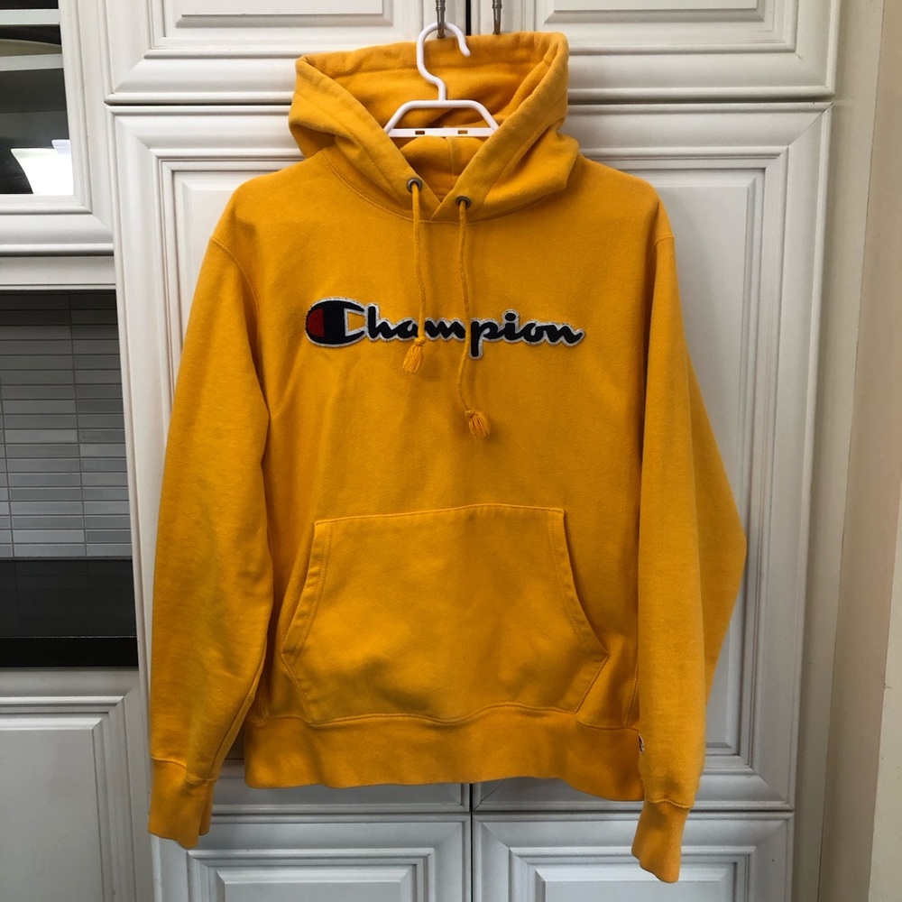 Champion mustard colour men’s hoodie